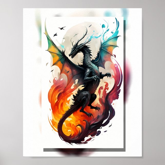 Poster Inferno Dragon: Levantamento das chamas (Frente)