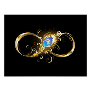 Póster Infinidade com a pena Pavão de Ouro