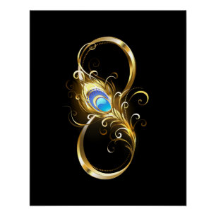 Póster Infinidade com a pena Pavão de Ouro