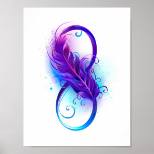 Poster Infinidade com pena roxa