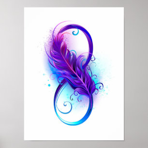 Poster Infinidade com pena roxa