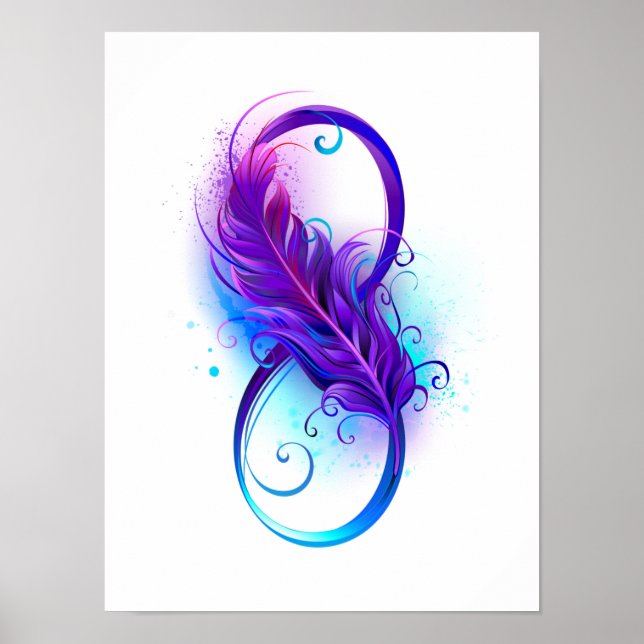 Poster Infinidade com pena roxa (Frente)
