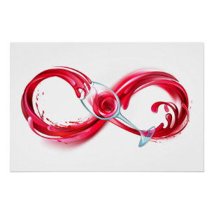 Póster Infinidade com vinho tinto