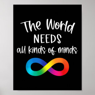 Poster Infinidade O Mundo Precisa De Todo O Tipo De Autis