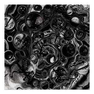 Póster Infinidade Preta e Branca