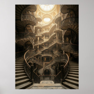 Poster Infinite Staircase Grand Architecture