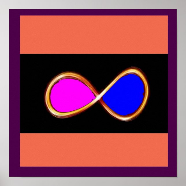 Poster INFINITO AMOR VERDADEIRO cosmos matemática ciência (Frente)