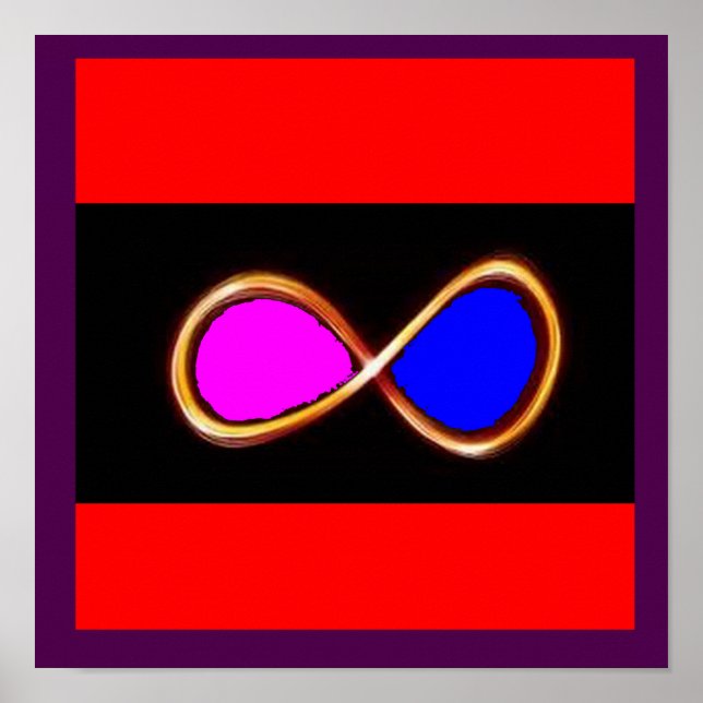 Poster INFINITO AMOR VERDADEIRO cosmos matemática ciência (Frente)