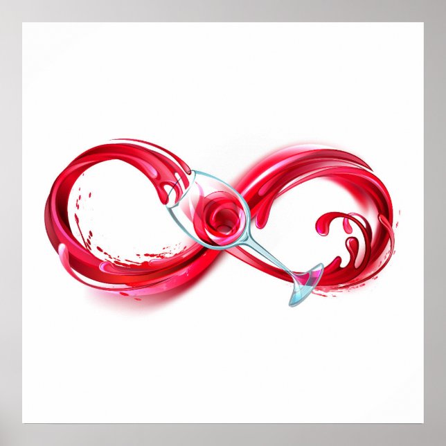 Poster Infinito com Vinho Tinto (Frente)