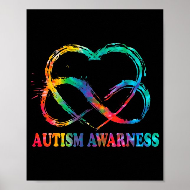 Poster Infinity Heart Love Autismo Sensibilização Não Pre (Frente)