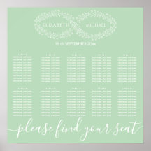 Infinity neo mint botânico romântico elegante