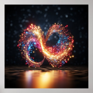 Poster Infinity Symbol Stars Art