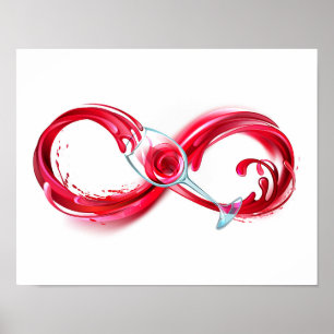 Poster Infinity with Red Wine