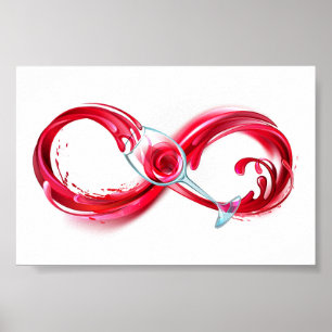 Poster Infinity with Red Wine