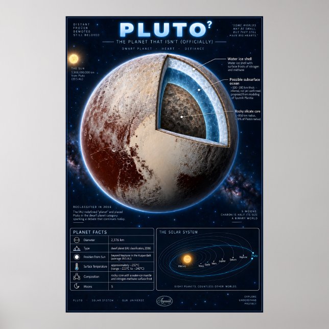Poster Infográfico Científico da Seção Transversal de Plu (Frente)
