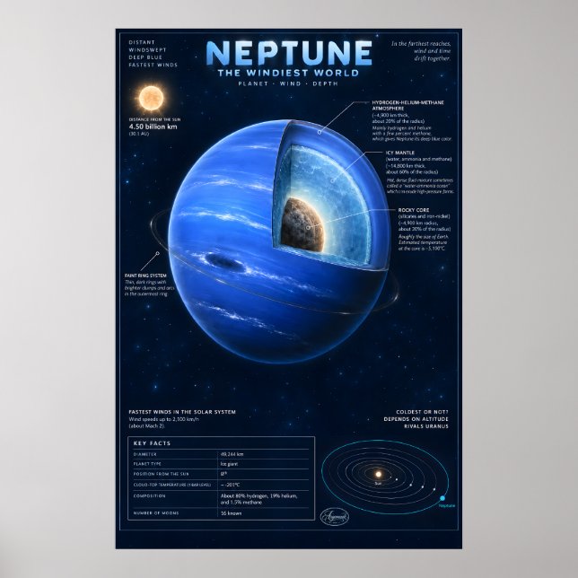 Poster Infográfico Científico de Corte Transversal de Net (Frente)