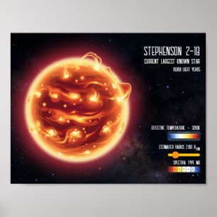 Poster Infográfico de Ciência da Maior Estrela da Astrono