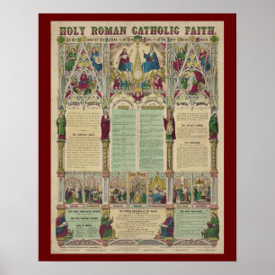 Poster Infográfico Vintage Católica