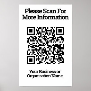 Poster Informações de design de código QR