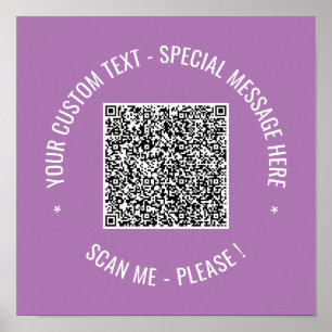 Poster Informações de Verificação de Código QR Cores de T
