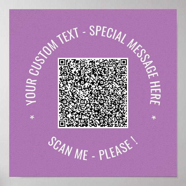 Poster Informações de Verificação de Código QR Cores de T (Frente)
