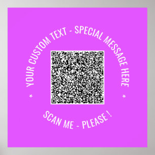 Poster Informações de Verificação de Código QR Cores de T