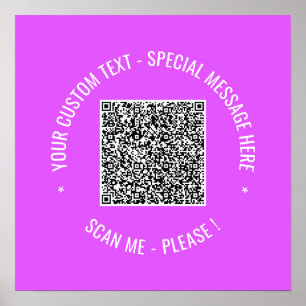 Poster Informações de Verificação de Código QR Cores de T