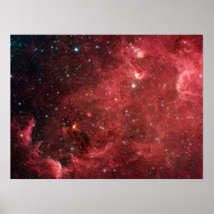 Póster Infravermelho da Nebulosa América do Norte