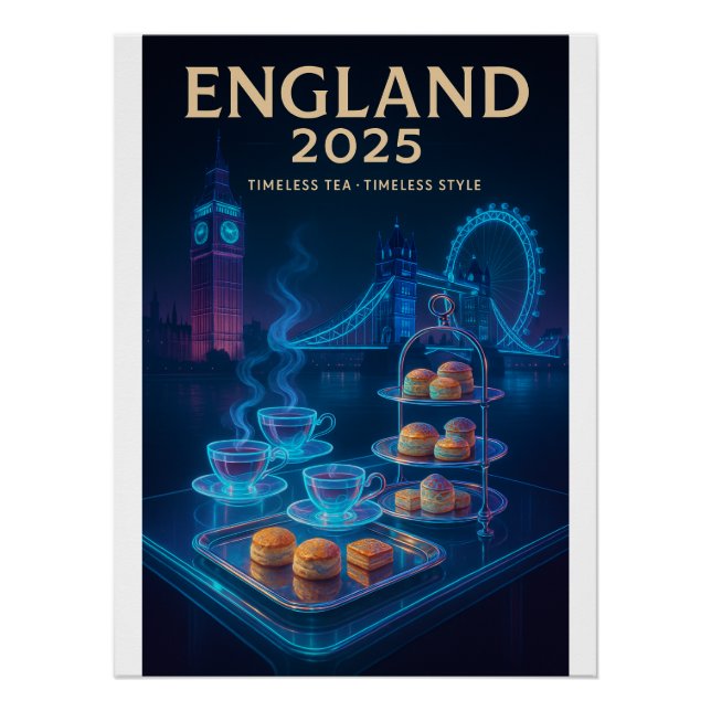 Póster Inglaterra 2025 - Eterno Tea, Estilo do Eterno (Frente)