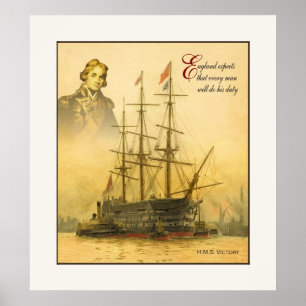 Póster Inglaterra Espera ~ Colagem de Belas Artes Vintage
