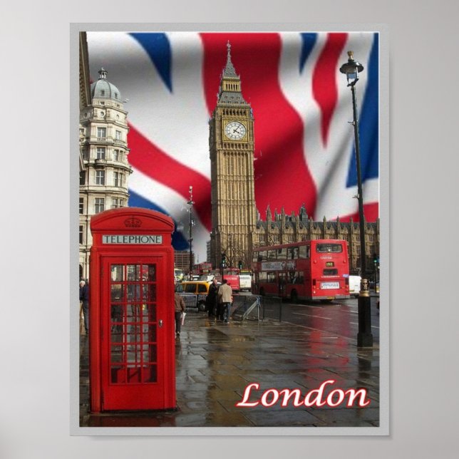 Poster Inglaterra - Londres - Big Ben - (Frente)