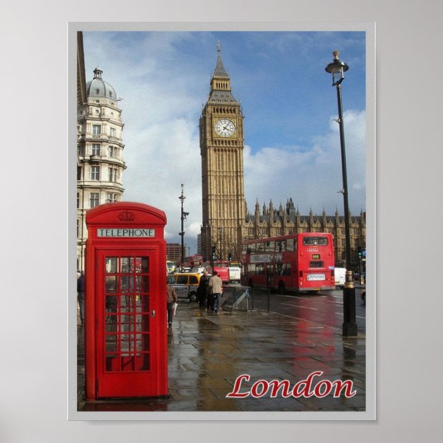Poster Inglaterra - Londres - Big Ben - dupla queda (Frente)