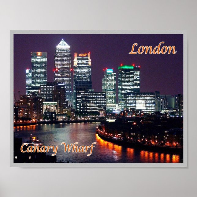 Poster Inglaterra - Londres - Canary Wharf - (Frente)
