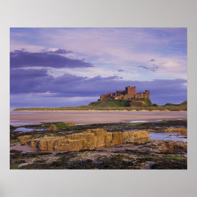 Poster Inglaterra, Northumberland, Castelo de Bamburgh (Frente)
