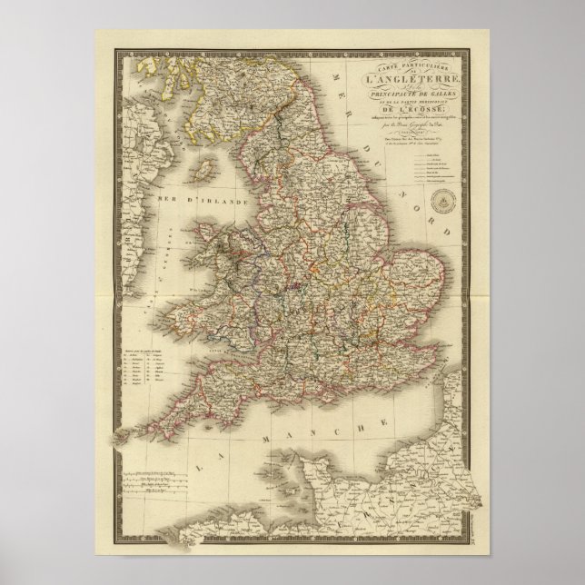 Poster Inglaterra, País de Gales (Frente)