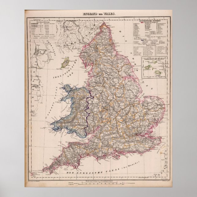 Poster Inglaterra, País de Gales (Frente)