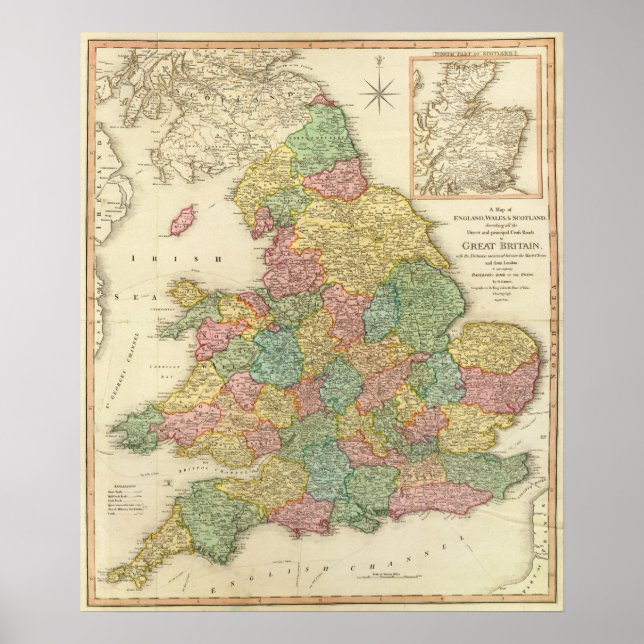 Poster Inglaterra, País de Gales, Escócia (Frente)