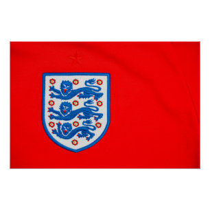 Póster Inglaterra Três Leões Crachá
