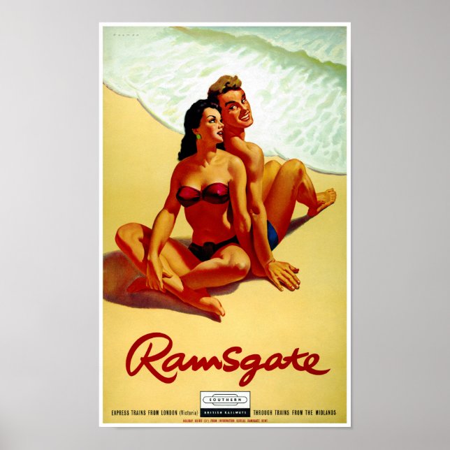 Poster Inglaterra Viagens vintage Restaurado (Frente)