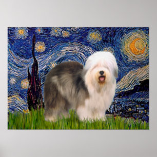 Póster Inglês Antigo (F) - Noite Estrelada