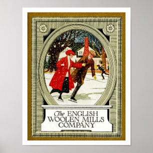 Póster Inglês De lã Moinhos Empresa