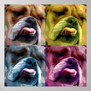 Poster inglês do buldogue