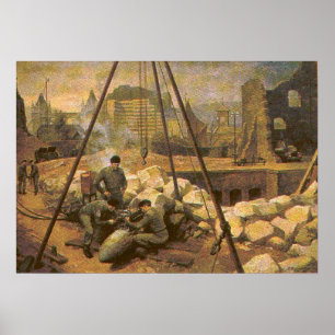 Póster Inglês EOD Digging for Bomb