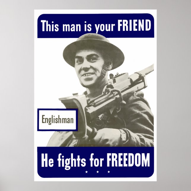 Póster Inglês - Este Homem É Seu Amigo (Frente)