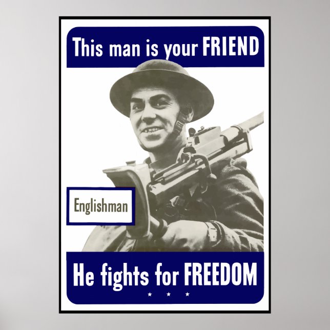 Póster Inglês — Este Homem É Seu Amigo — Fronteira (Frente)