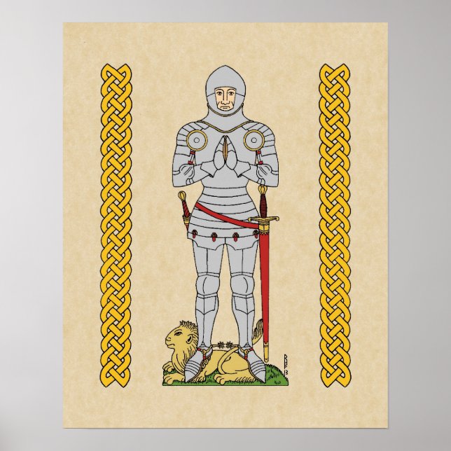 Póster Inglês Medieval Knight Circa 1430 (Frente)