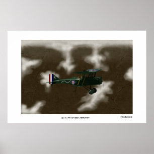 Póster Inglês Se5A Combateu a Primeira Guerra Mundial