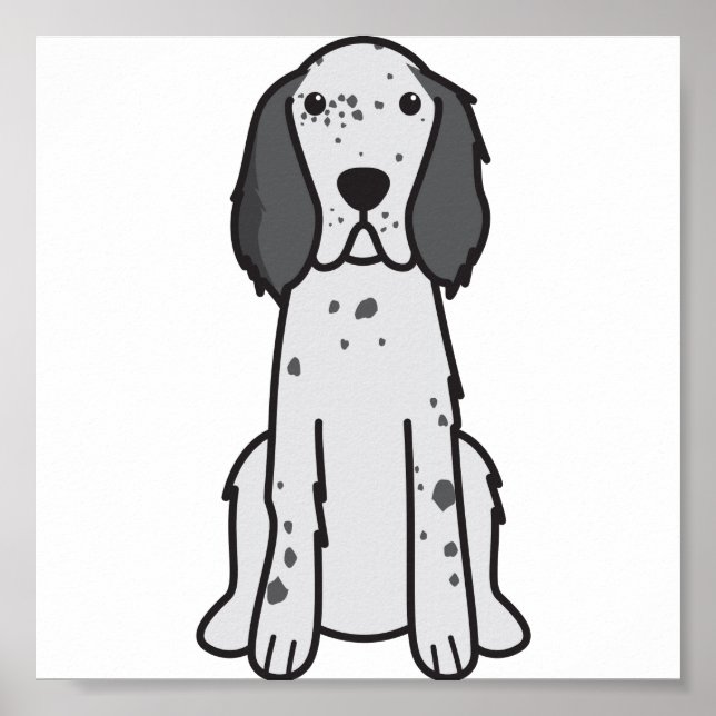 Poster Inglês Setter Dog Cartoon (Frente)