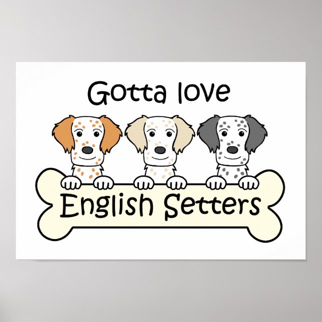 Póster Inglês Setter Lover (Frente)