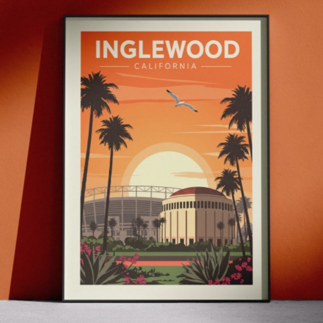 Poster Inglewood Califórnia Vintage (Criador carregado)